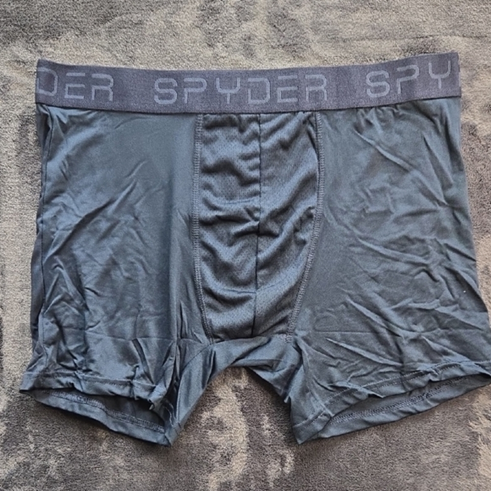 Spyder Blue Boxer Briefs with Elastic Waistband